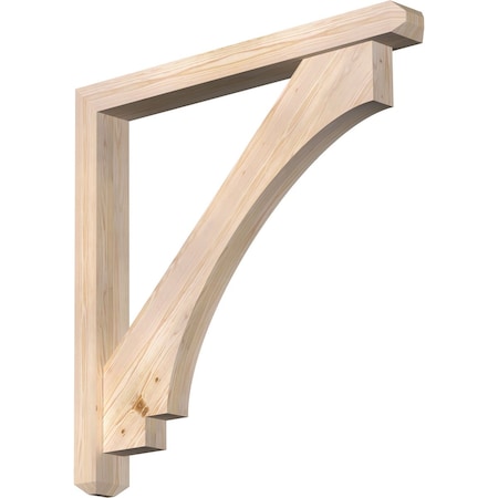 Ekena Millwork Imperial Craftsman Smooth Bracket w/ Offset Brace, Douglas Fir, 5 1/2"W x 48"D x 48"H BKT0604X48X48IMP04SDF
